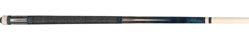 JP11-S Pechauer Cue Stick Turquoise Stain with Black &amp; White Linen Wrap 12.25mm