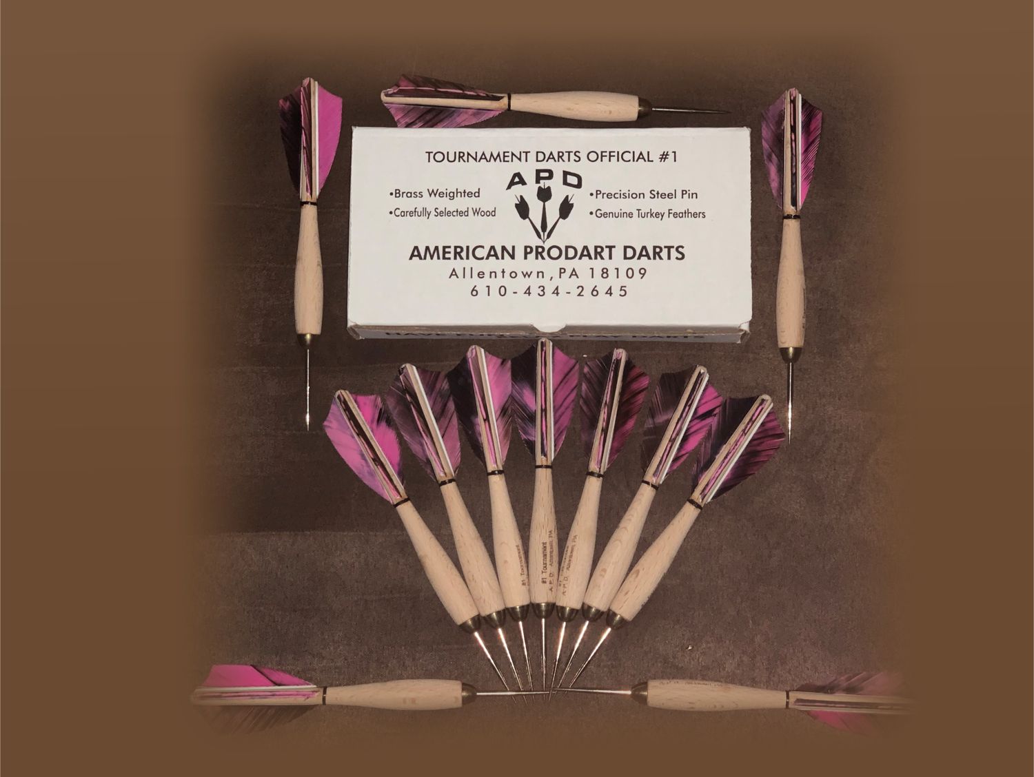 American Pro Dart APD Apex Style Darts Pink Camo Feather