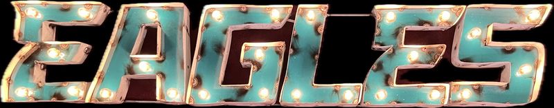 Philadelphia Eagles Lighted Recycled Metal Sign
