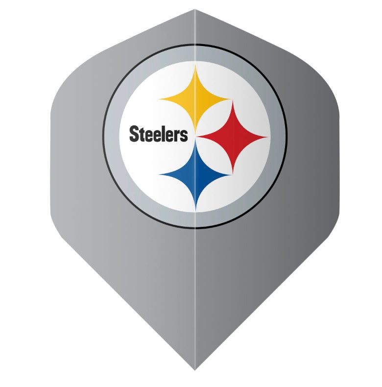 NFL PITTSBURG STEELERS DART FLIGHT SET GREY
