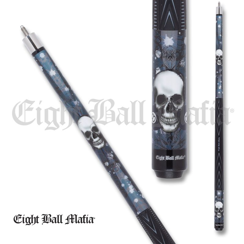 Eight Ball Mafia Skull Sport Wrap Cue Stick EBM25