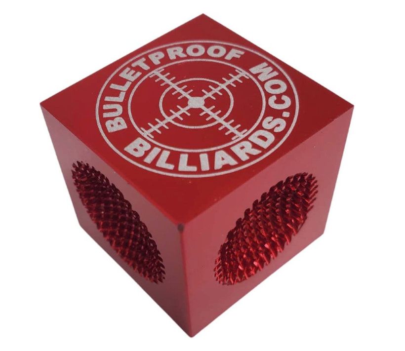 Bulletproof Break Tips Cube 2 - 5 Tools in 1 Tip Scuffer, Shaper, Tapper, Color: Red