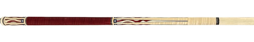 DEC6-R Pechauer Celebration Limited Edition Patriotic Cue Stick, Color: Red, Size: 12.5