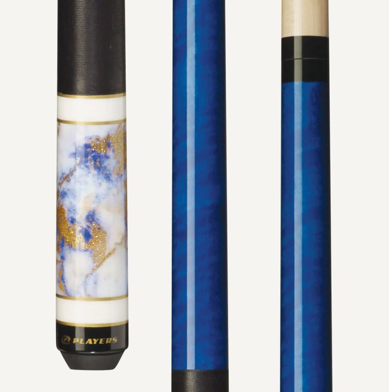Players Royal Blue Cue Stick with Black Linen Wrap C947