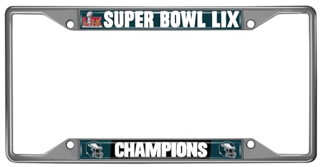 Philadelphia Eagles Champions Metal License Plate Frame SBLIX