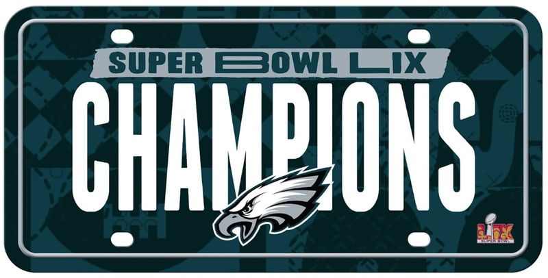 Philadelphia Eagles Champions Metal License Plate Tag SBLIX