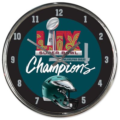 Philadelphia Eagles Champions 12&quot; Chrome Clock SBLIX
