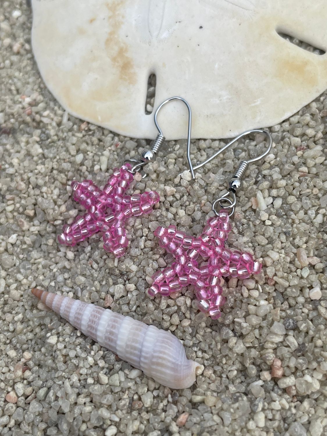 Beaded Starfish Earrings