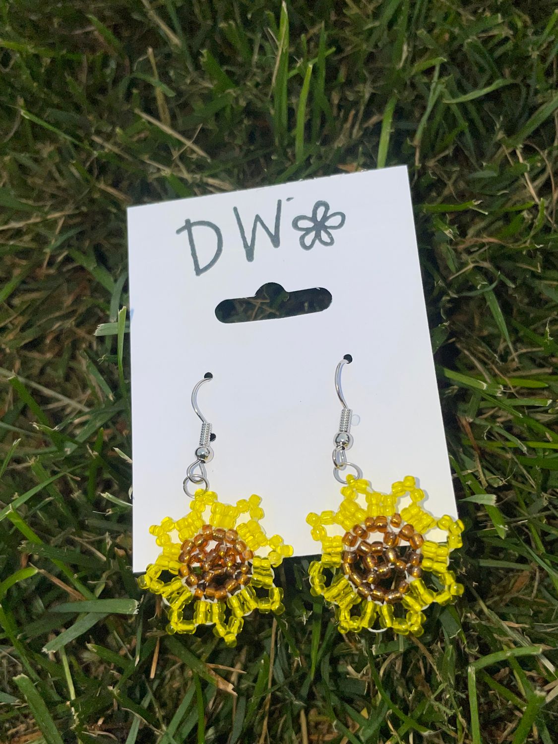 Beaded Flower Earrings