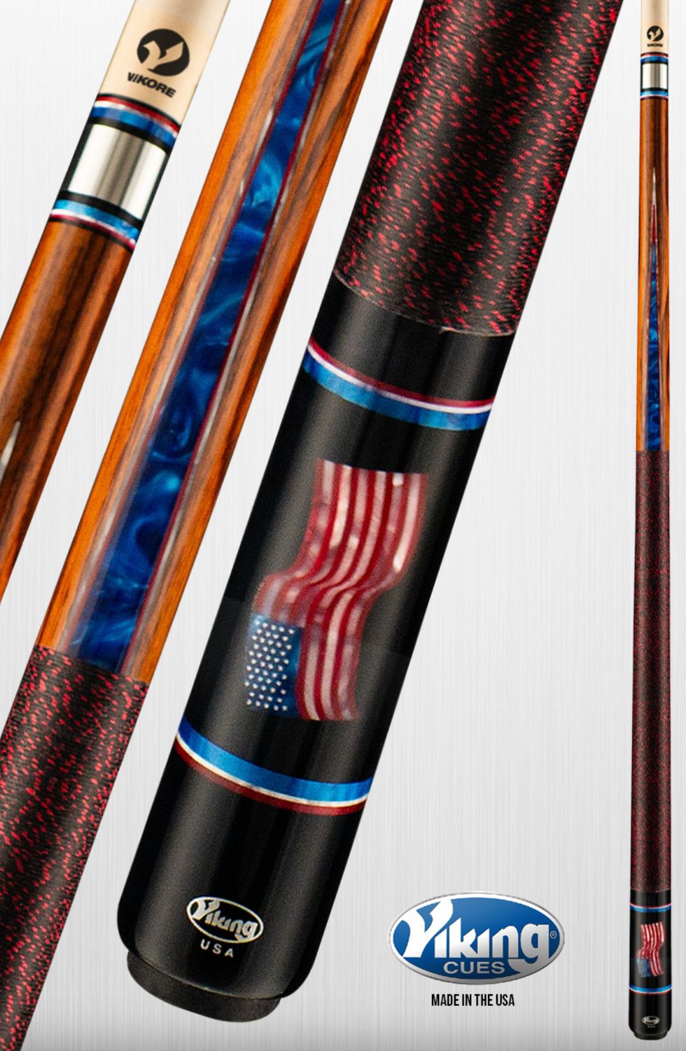 SE5601 Viking Patriotic Cue Stick