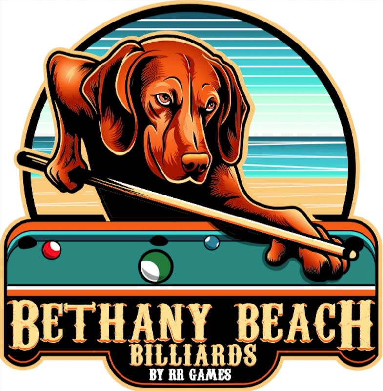 MAGNET Bethany Beach Billiards 3.83&quot; x 4&quot; Magnet- Dog Vizsla Pool Player