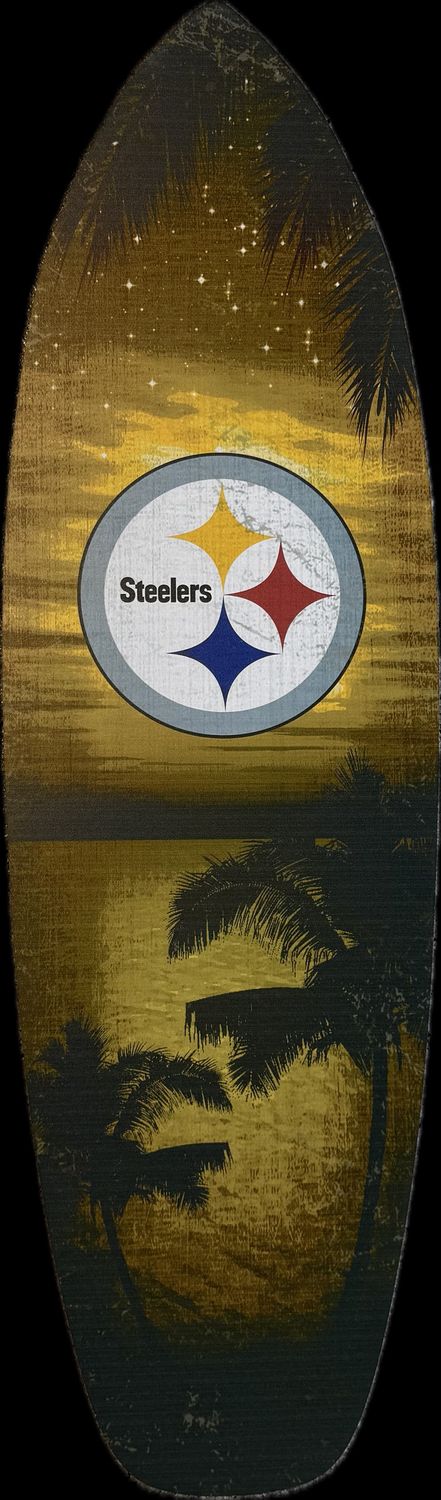Surf Board Sign Pittsburg Steelers 19&quot;
