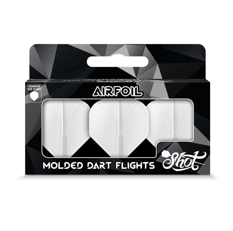SHOT AIRFOIL MOLDED FLIGHT SET- WHITE STANDARD