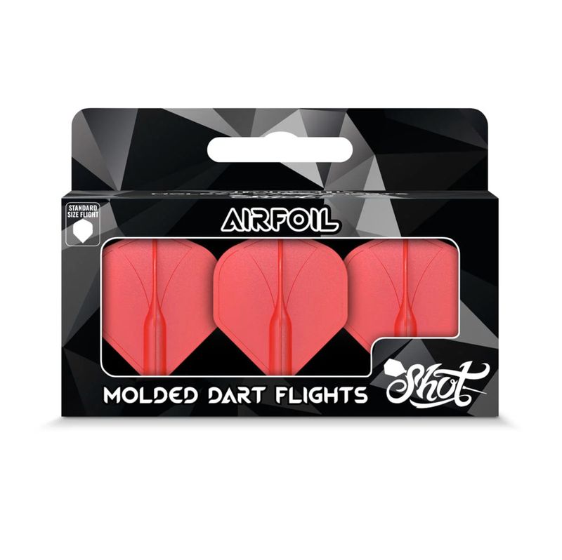 SHOT AIRFOIL MOLDED FLIGHT SET- RED STANDARD