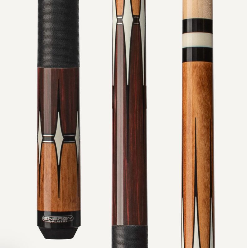HC19 Energy By Players Maple &amp; Rengas Cue with Black Linen Wrap Stick