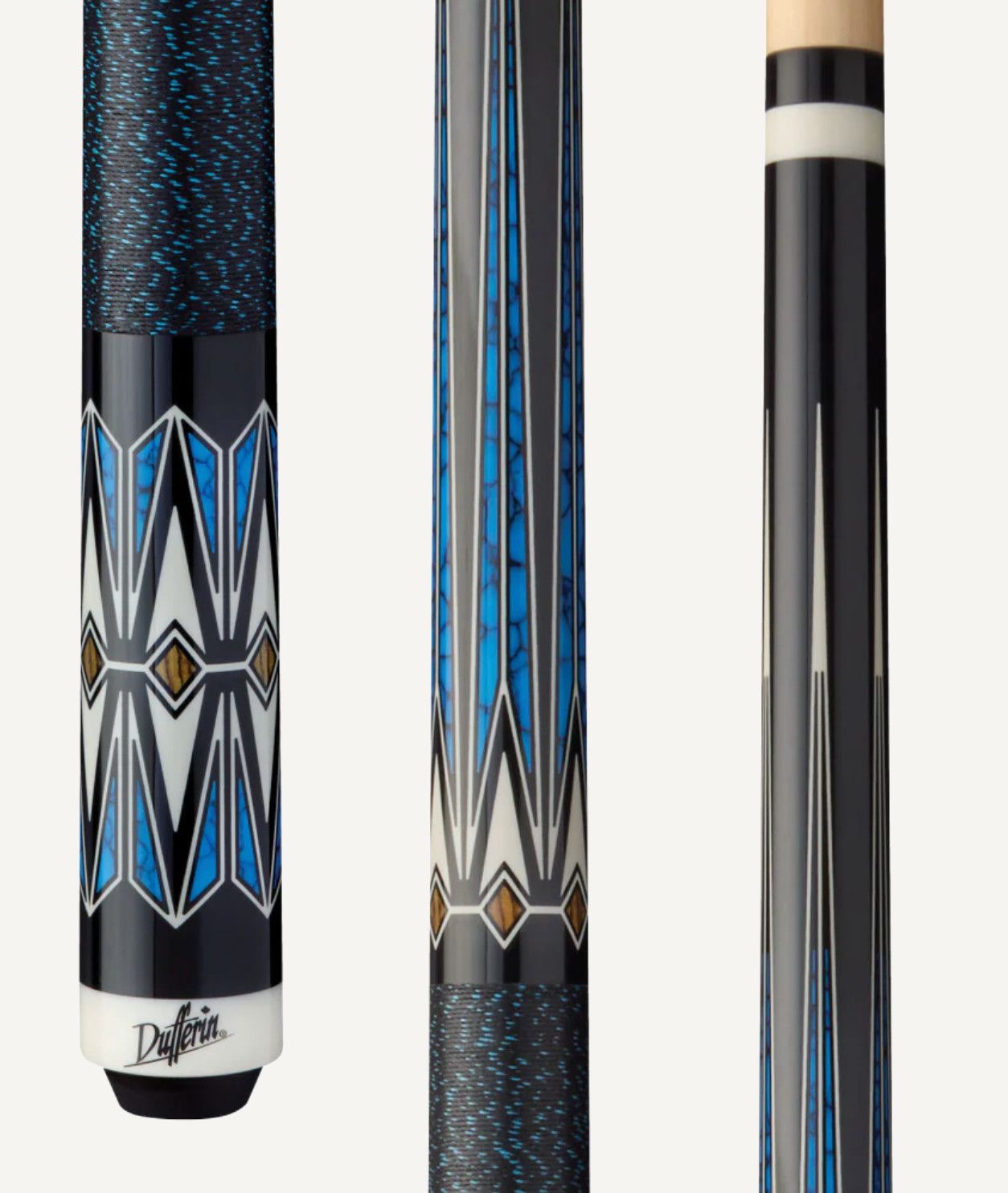 Dufferin Azure Wave Cue with Linen Wrap Cue Stick