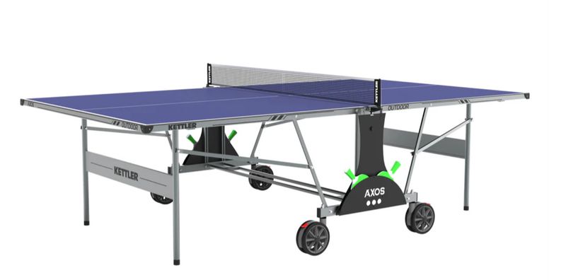 Axos Outdoor Table Tennis Ping Pong Table 2-Player Bundle
