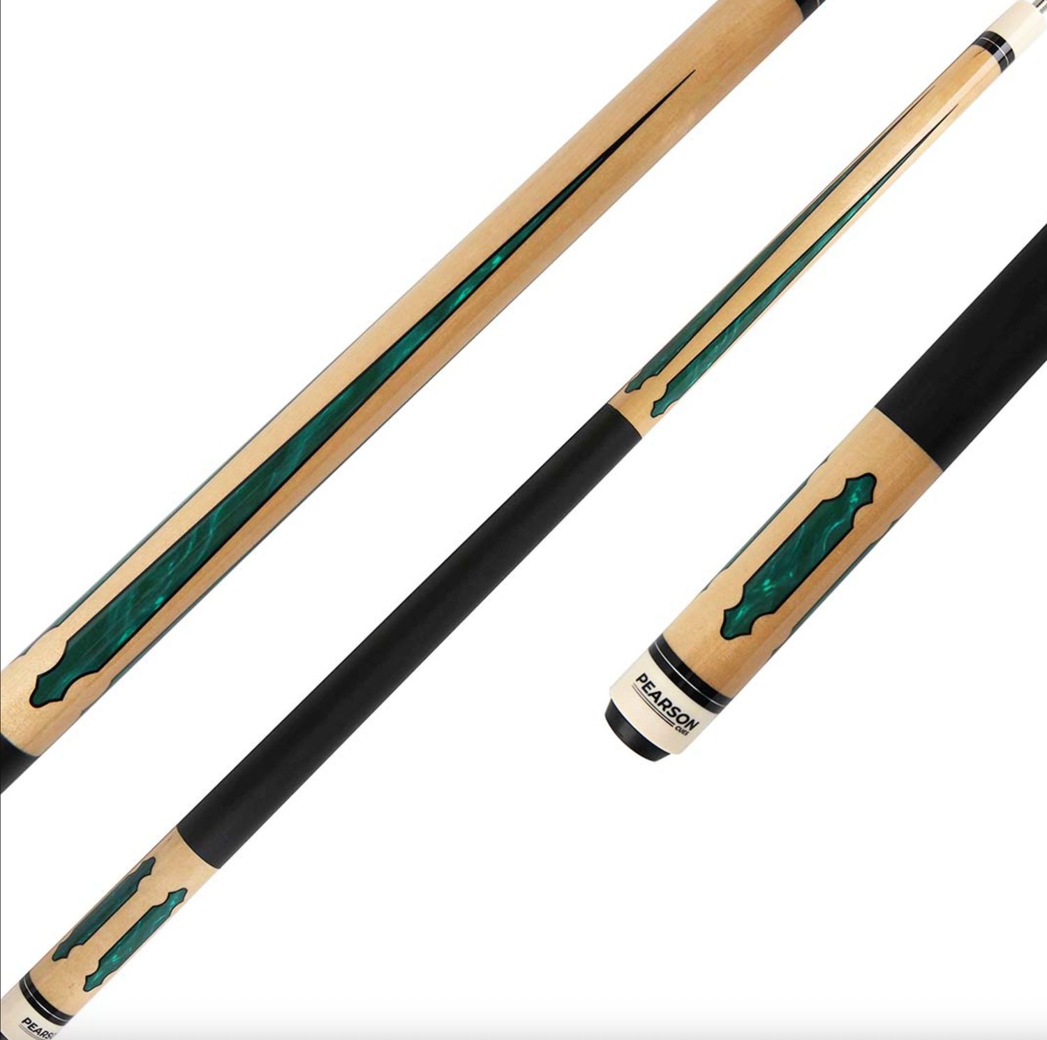 League  CC-PLG-GRN Pearson GREEN Cue Stick with Carbon Clear Fiber Shaft