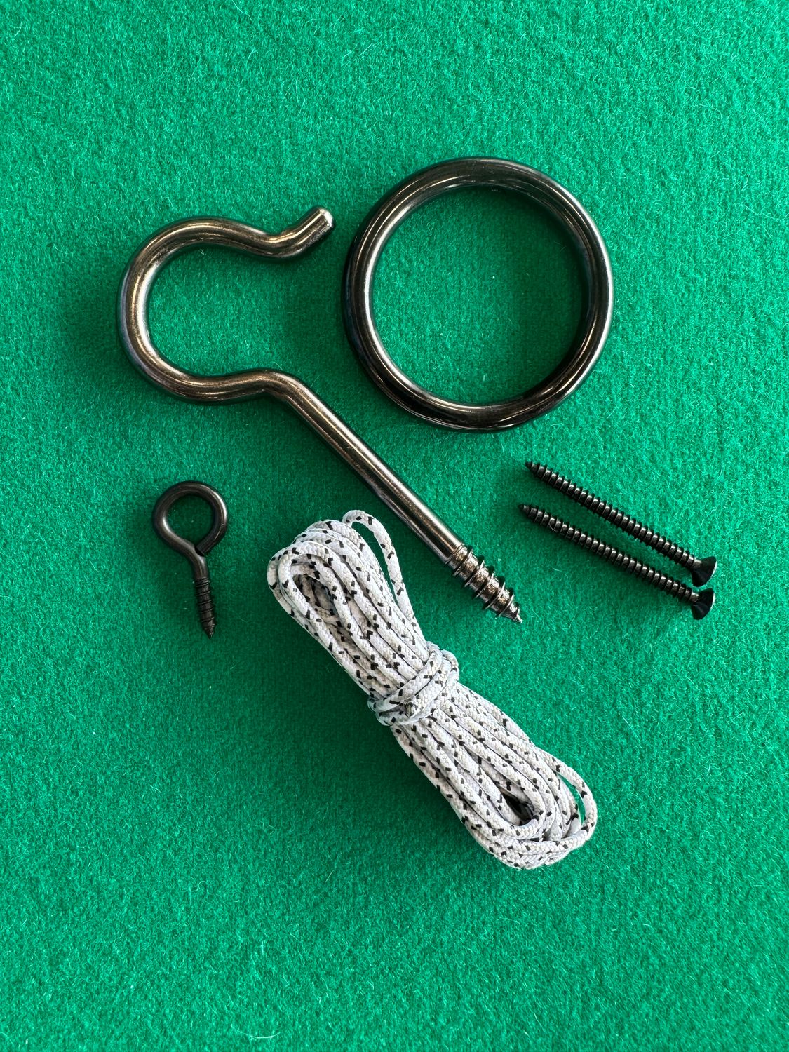 Hook and Ring Toss Game-DIY Kit Swing Game -Ring Toss Game Set with String and Hooks for Outdoor/Indoor