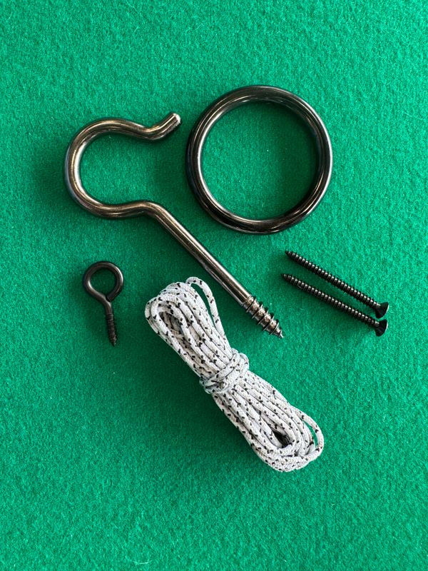 Hook and Ring Toss Game-DIY Kit Swing Game -Ring Toss Game Set with String and Hooks for Outdoor/Indoor