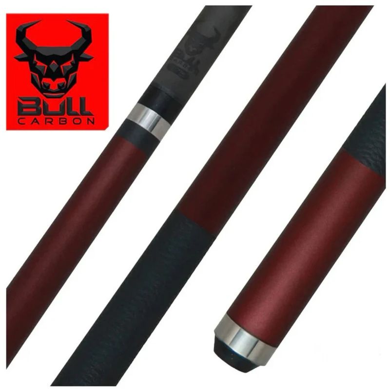 LD13 CUE STICK W/ 11.75MM BULL CARBON RK SHAFT - Burgundy -19 oz