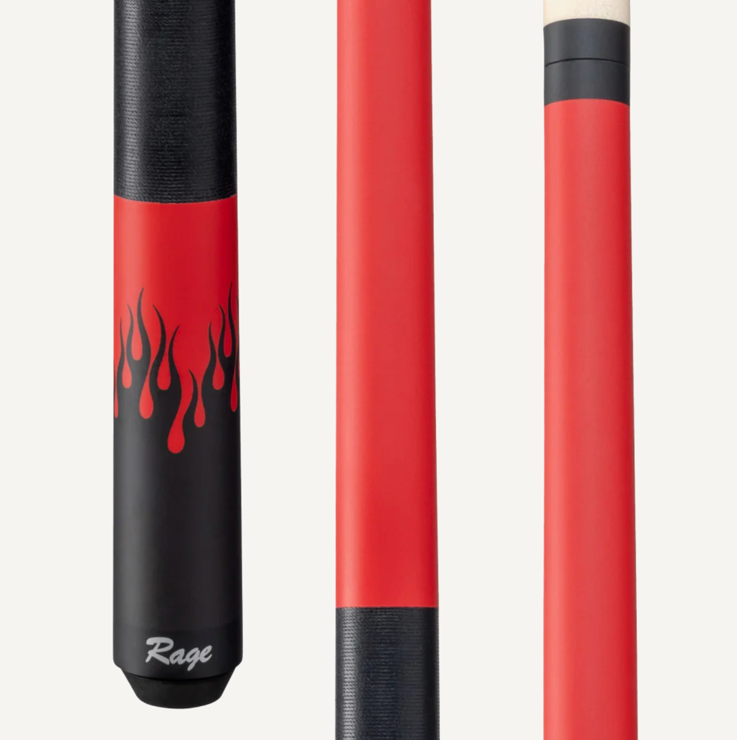 RG51 Rage Cue Stick Red &amp; Black Flames