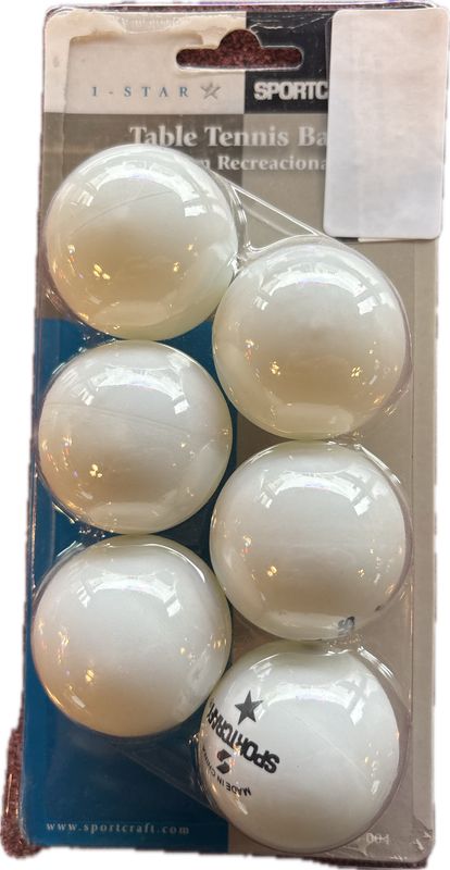 Sports Craft 1 Star Ping Pong Balls 6 balls set