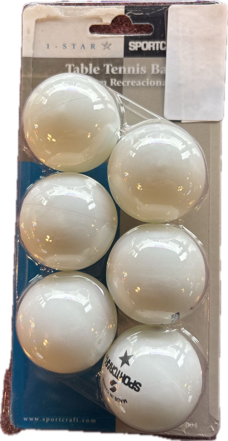Sports Craft 1 Star Ping Pong Balls 6 balls set