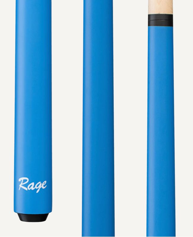 Rage Youth Electric Blue Cue Stick Wrapless, Matt