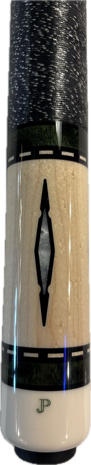 JP03-T Pechauer Green with Black &amp; White Linen Wrap Cue Stick 12.75MM