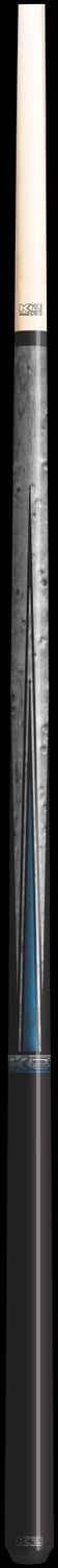 KLLE1N No Wrap Cue StickGraphic Pool Cue - Matte Gray-Stained Maple and Blue Points LD Shaft