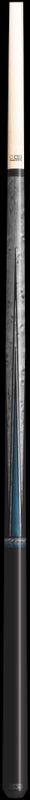 KLLE1N No Wrap Cue Stick Graphic Pool Cue - Matte Gray-Stained Maple and Blue Points LD Shaft