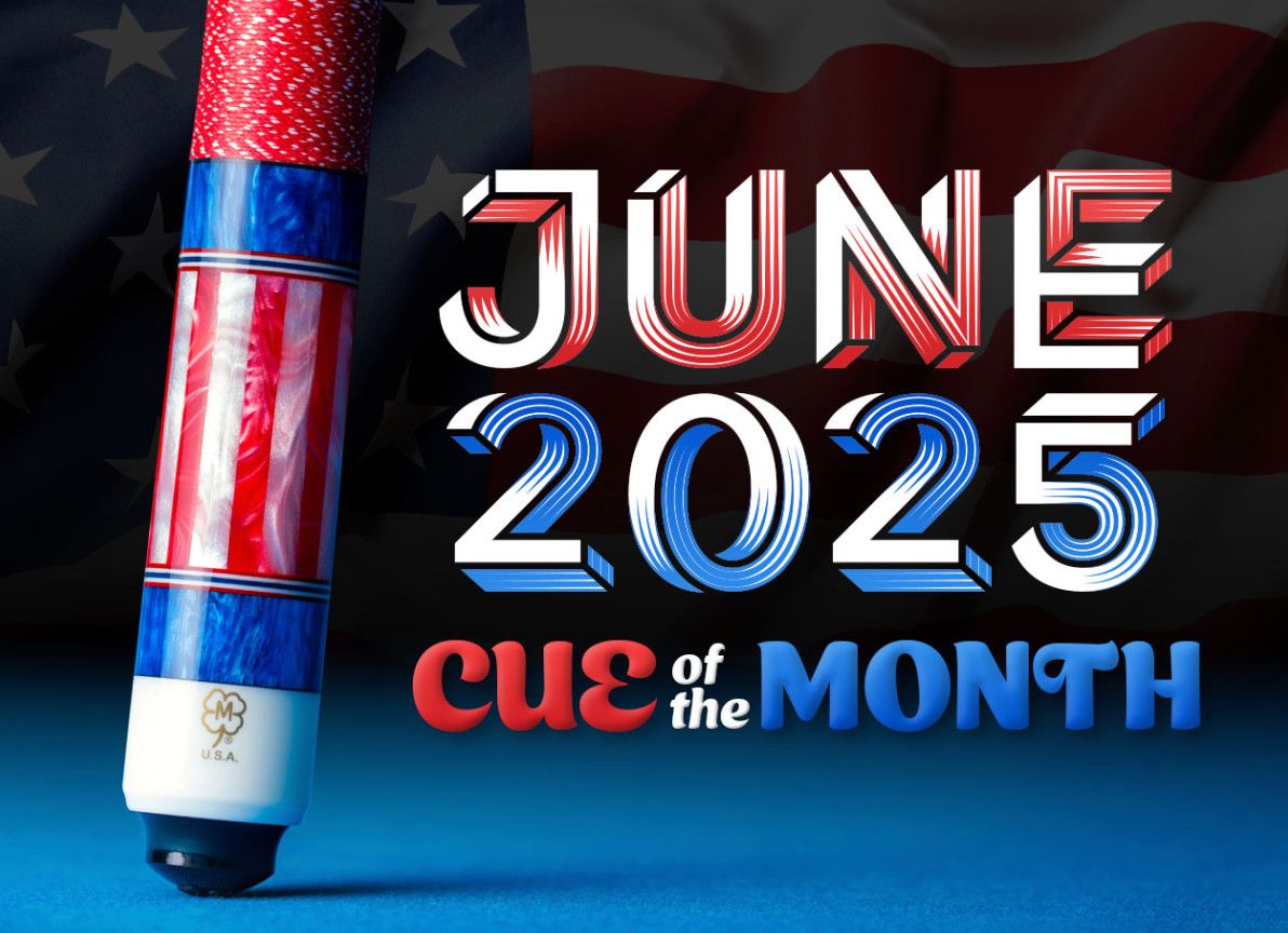Mcdermott G208C4 June 2025 Patriotic Red White &amp; Blue Cue Stick of the Month