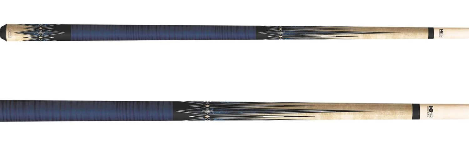 Koda 12.5mm LD Blue Black &amp; Natural  No wrap Cue Stick KL181