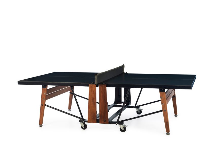 RS Barcelona Folding Ping Pong Table - Black Textured