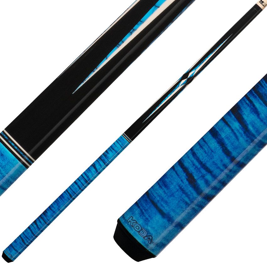 KL141 LD BLACK &amp; BLUE CUE STICK W/ 12.5MM SHAFT