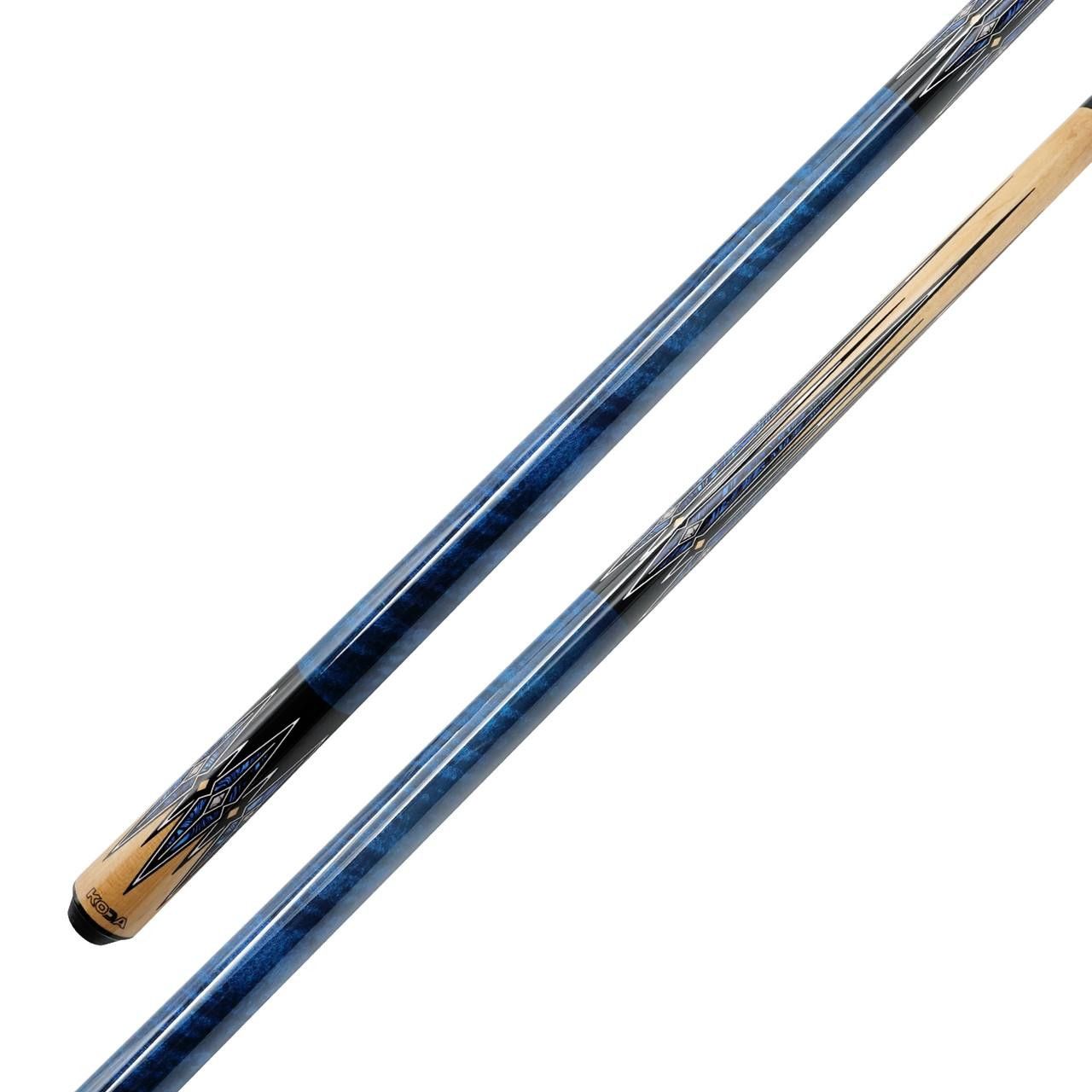 Koda 12.5mm LD Blue Black &amp; Natural  No wrap Cue Stick KL181