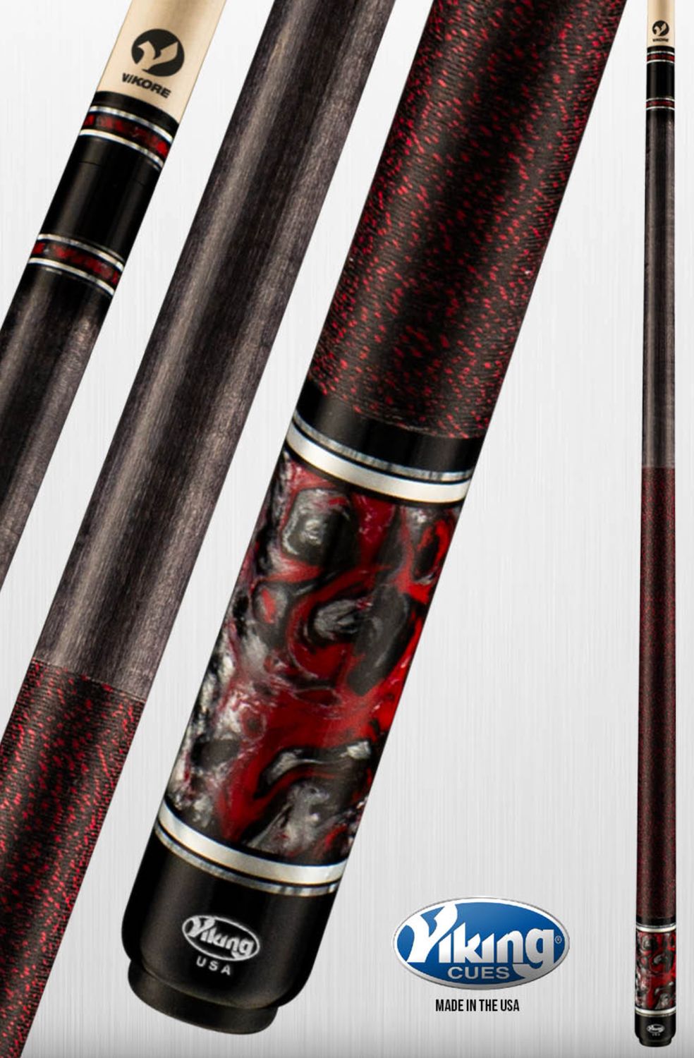 Viking Twilight TWO211 Cue Stick with Upgraded Raw Whyte Carbon Fiber Shaft 12.25mm