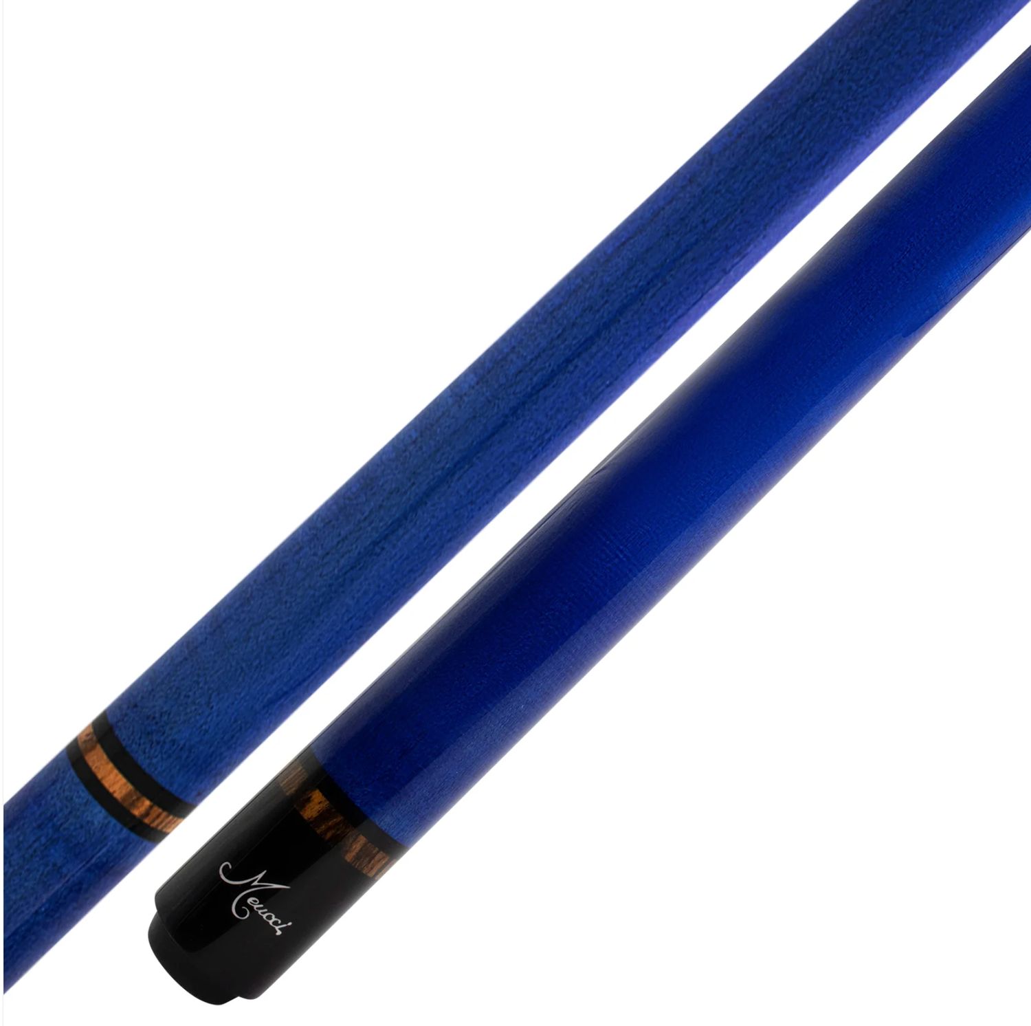 Meucci All Natural Wood Series Cue - Blue with Meucci Carbon Pro 12.25 shaft upgrade