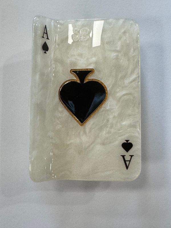 White and Black Poker Cards - Hair Claw Clip