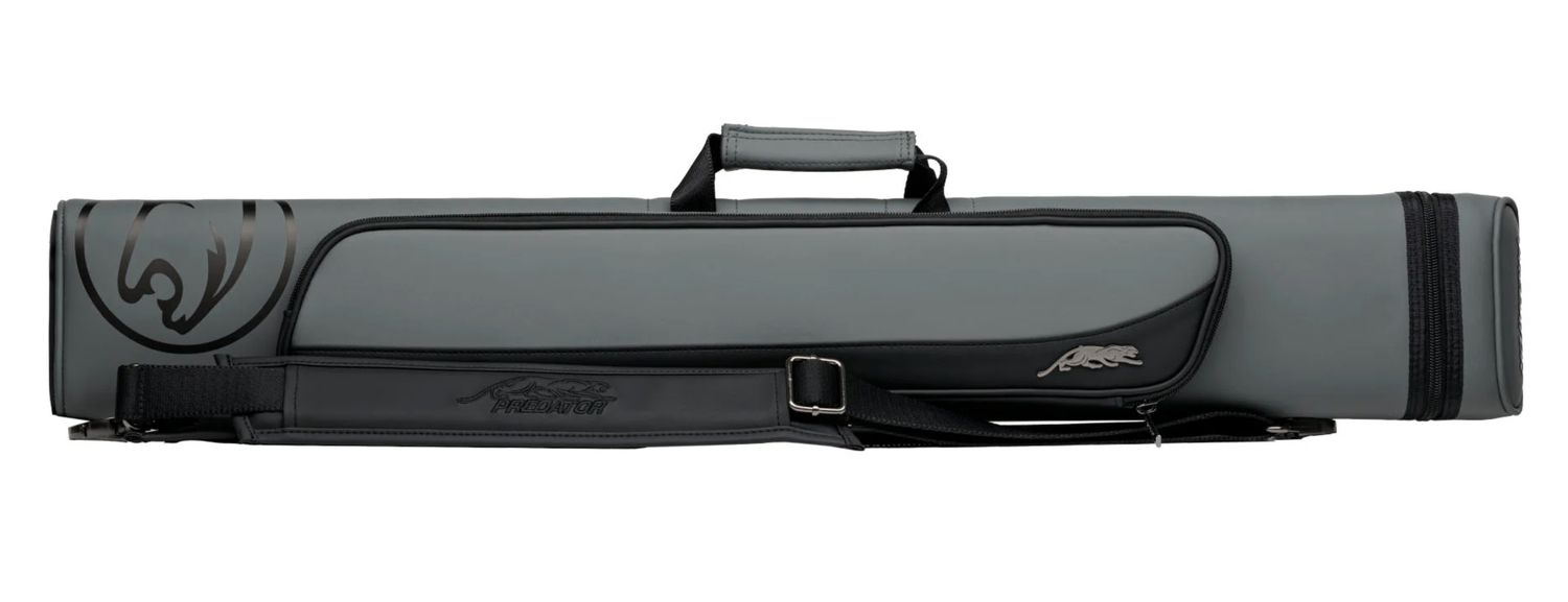 Predator Roadline Gray/Black Hard Cue Case - Double Straps - 3 Butts x 5 Shafts