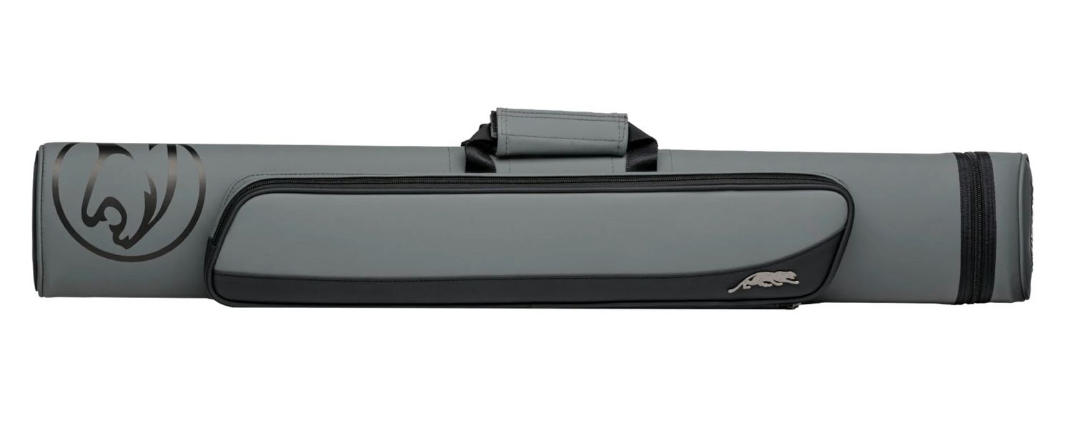 Predator Roadline Gray/Black Hard Cue Case - Double Straps - 2 Butts x 4 Shafts