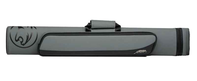 Predator Roadline Gray/Black Hard Cue Case - Double Straps - 2 Butts x 4 Shafts