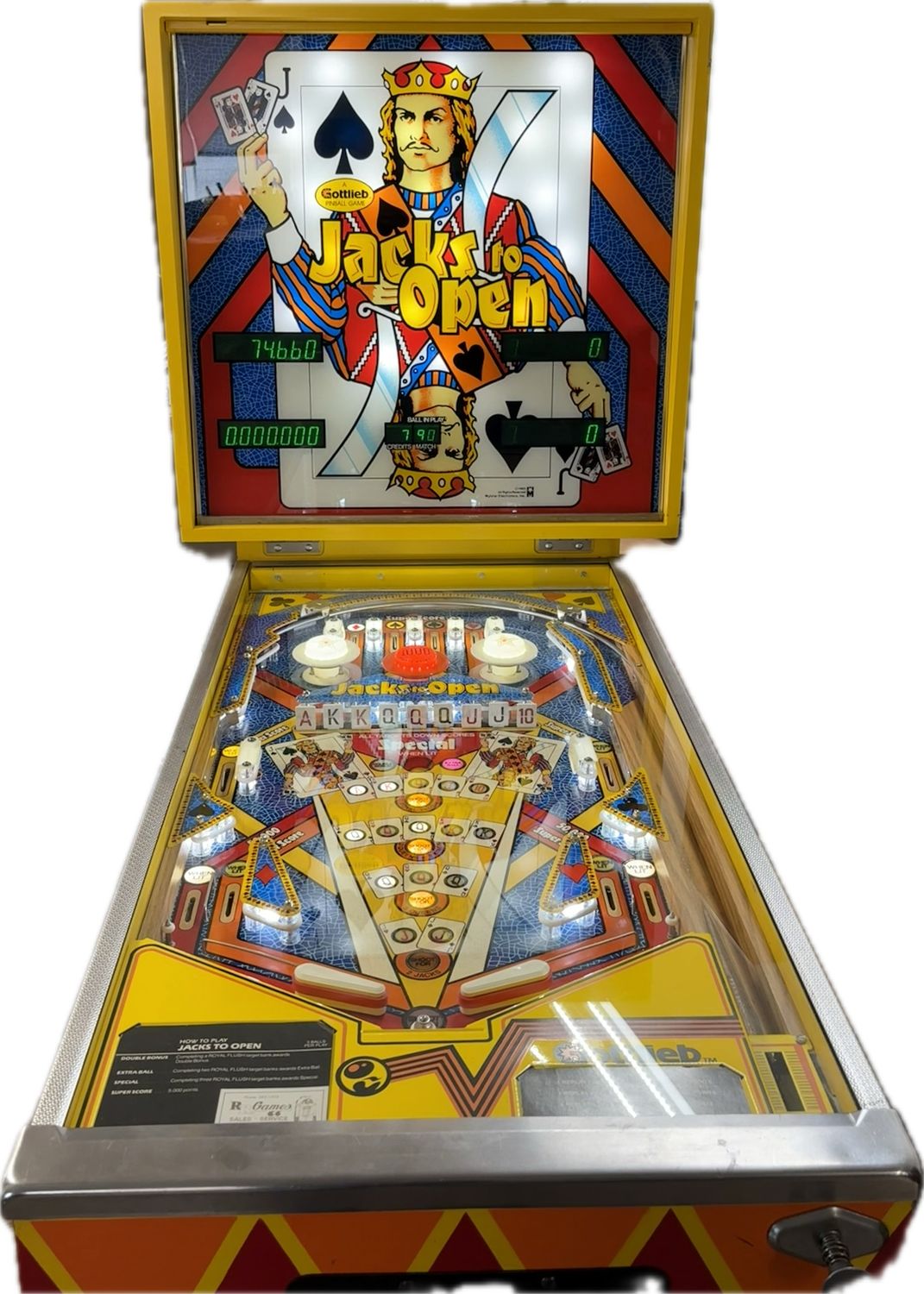 Jacks to Open Pinball Machine
