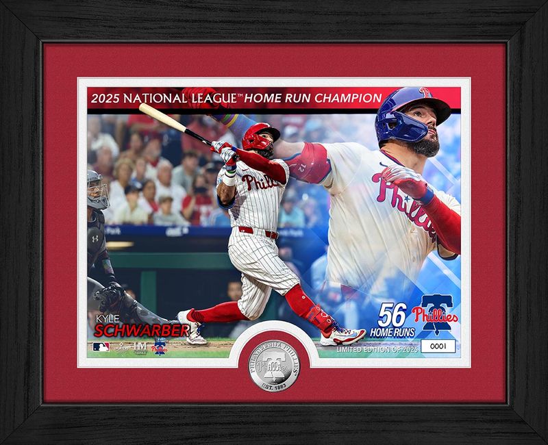 NEW Kyle Schwarber NL HR Champ Framed Limited Edition Picture