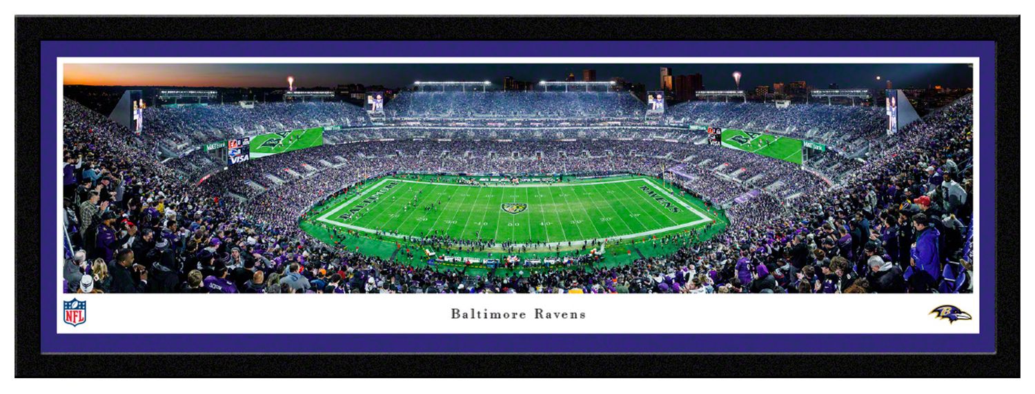 Baltimore Ravens Panoramic Picture - M&amp;T Bank Stadium NFL Fan Cave Decor