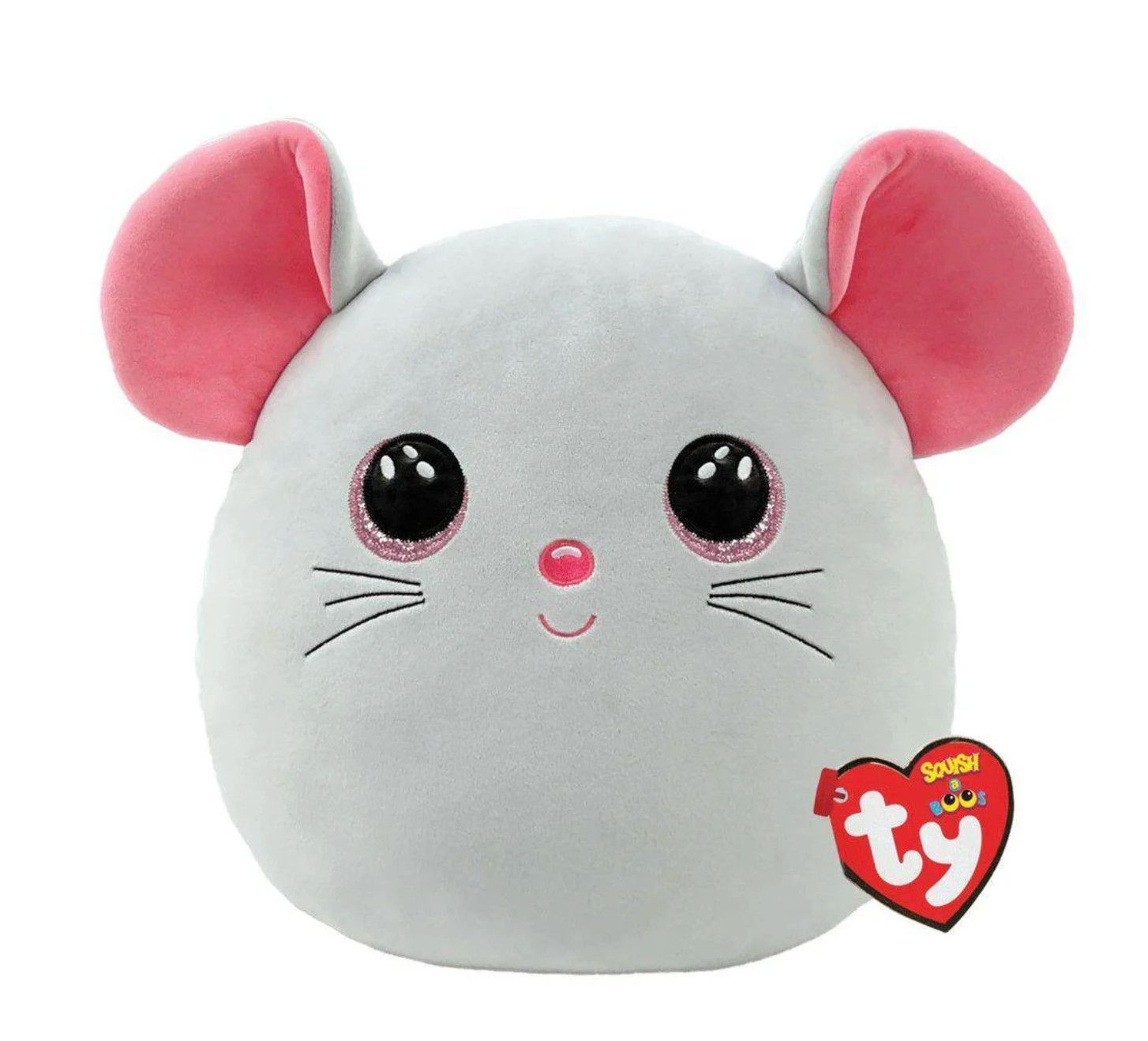 TY Squish A Boo Catnip Mouse Plush 10&quot; Super Soft Stuffed Animal