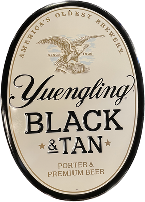 Yuengling Black &amp; Tan Metal Sign Tin
