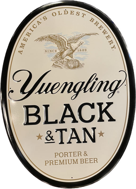 Yuengling Black &amp; Tan Metal Sign Tin