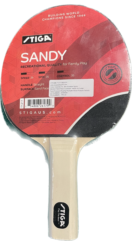 Stiga Sandy Ping Pong Paddle